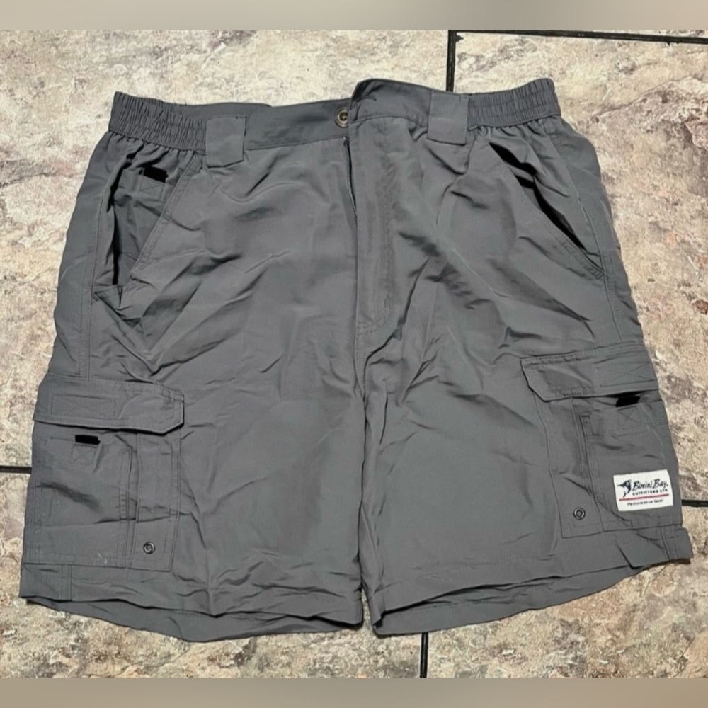 Bimini Bay Outfitters Performance Gear Gray 100% Nylon Shorts Men Size 38